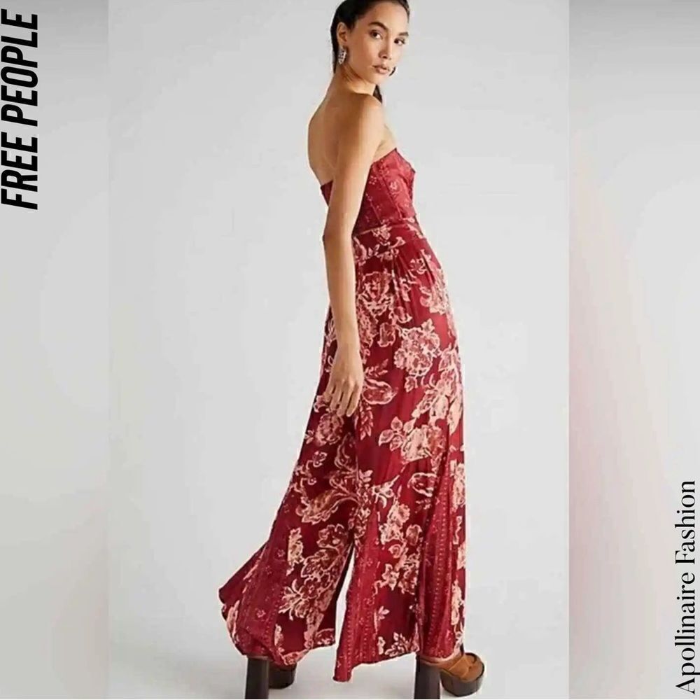 FREE PEOPLE JULIET CUT OUT JUMPSUIT IN WINE NWT XL